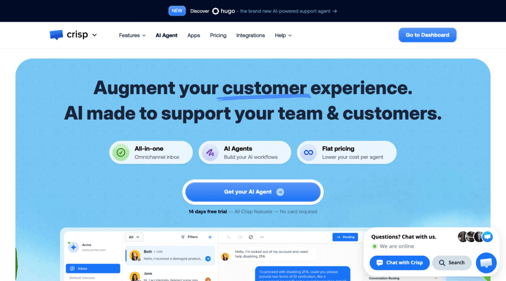 Crisp's website