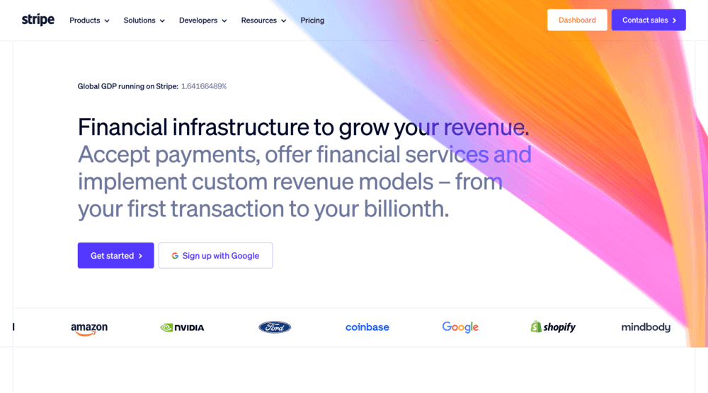 Stripe's website