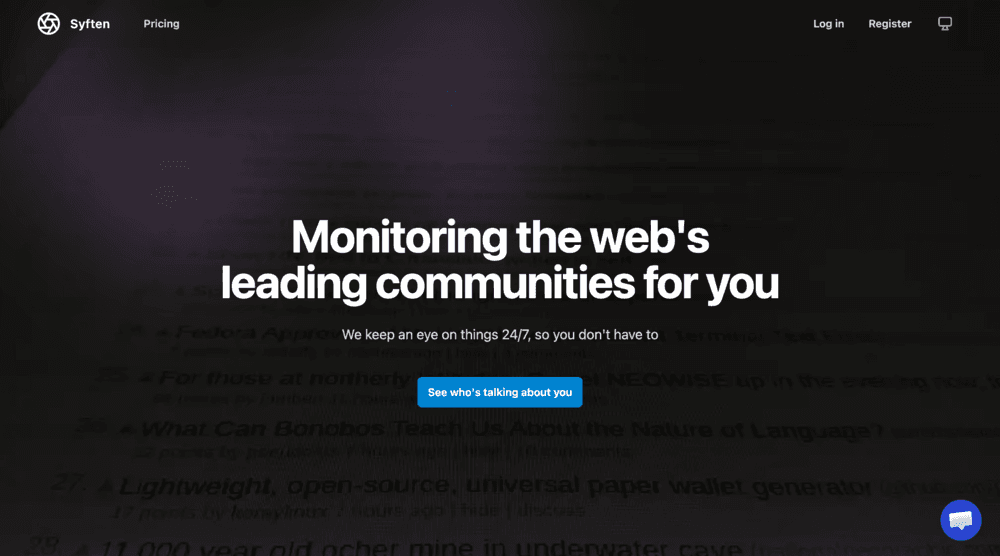 Syften's website