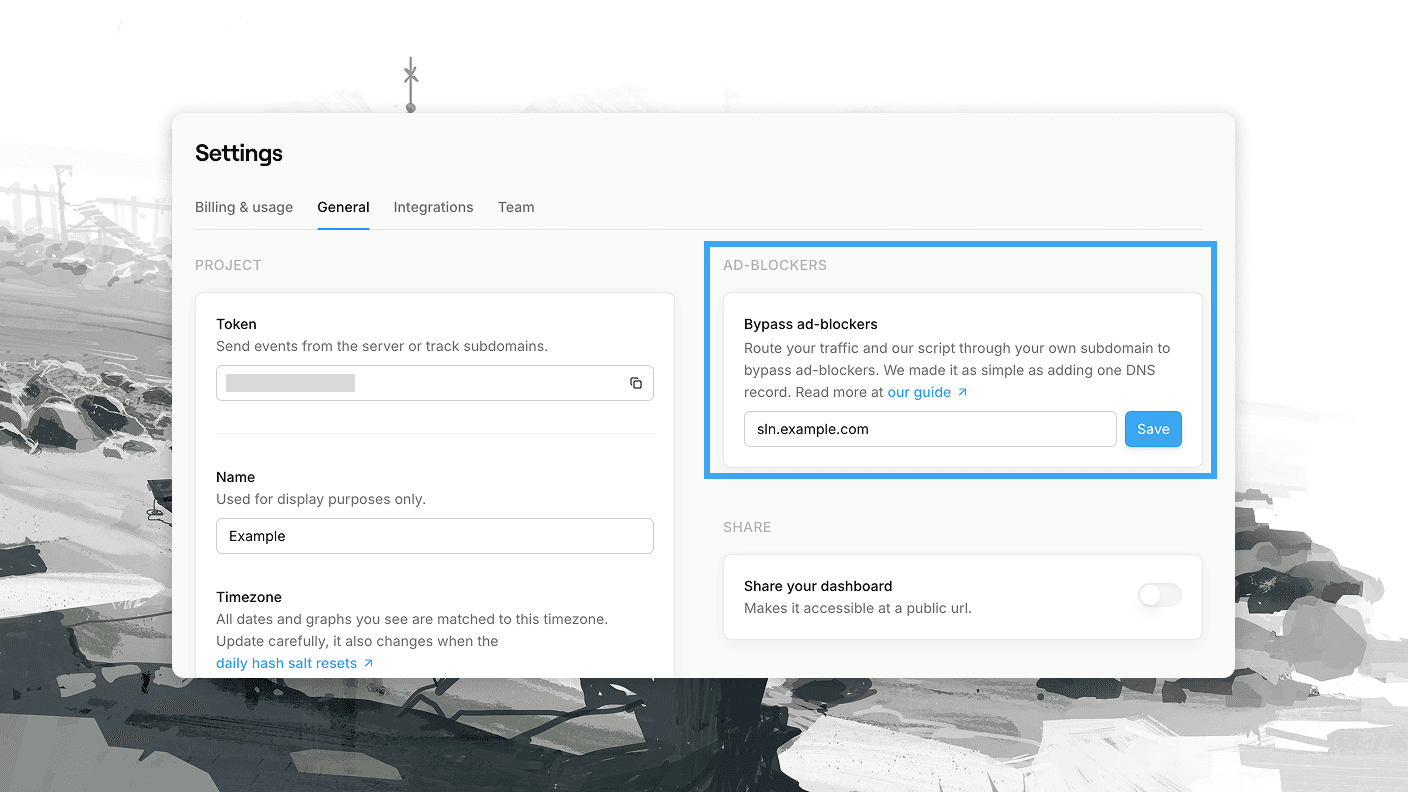 Setting up a proxy subdomain at Seline